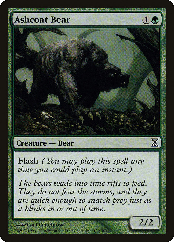 Ashcoat Bear 190 (Time Spiral)  - Foil | Good Games Adelaide SA