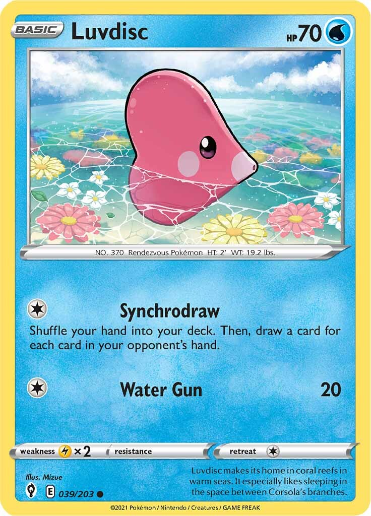 Luvdisc (039/203) [Sword & Shield: Evolving Skies] | Good Games Adelaide SA