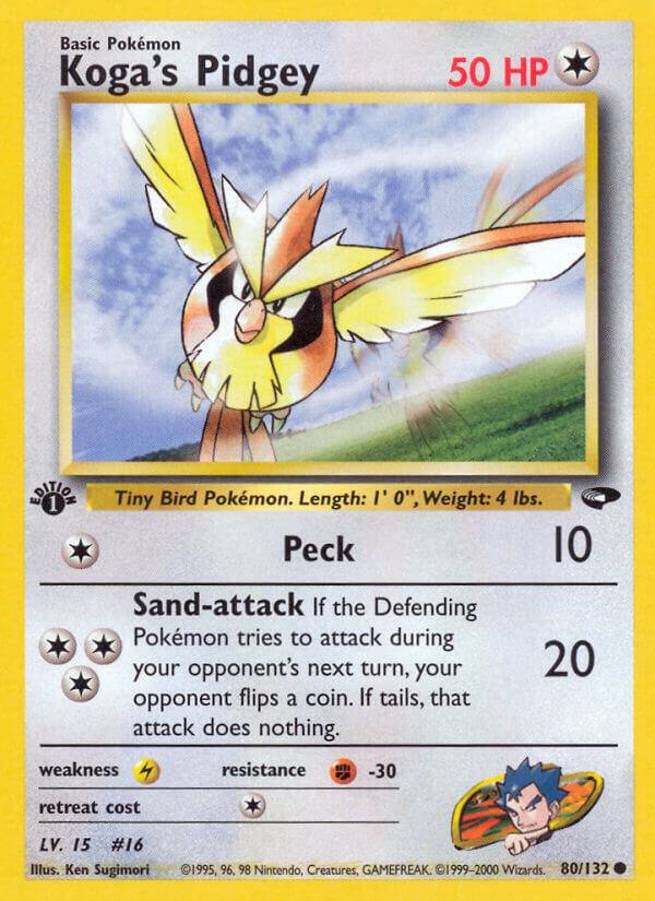 Koga's Pidgey 080/132 (Gym Challenge)  - 1st Edition | Good Games Adelaide SA