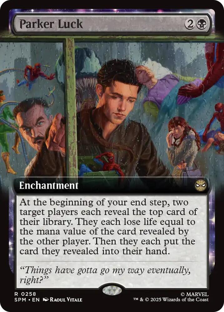 Parker Luck  258/198 (Marvel's Spider-Man)  - Extended Art Foil | Good Games Adelaide SA