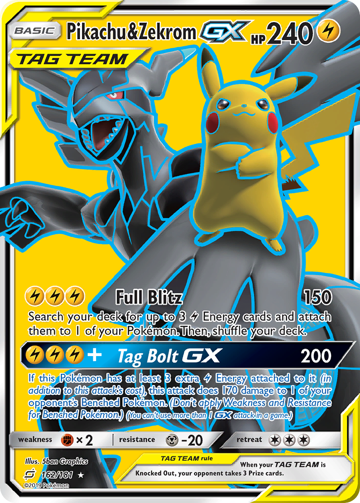 Pikachu & Zekrom GX (162/181) [Sun & Moon: Team Up] | Good Games Adelaide SA