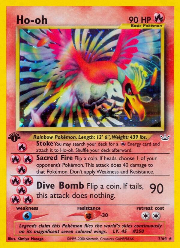 Ho-oh 07/64 (Neo Revelation)  - 1st Edition Holofoil | Good Games Adelaide SA