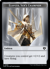 Elspeth, Sun's Champion Emblem // Copy (55) Double-Sided Token [Commander Masters Tokens] | Good Games Adelaide SA