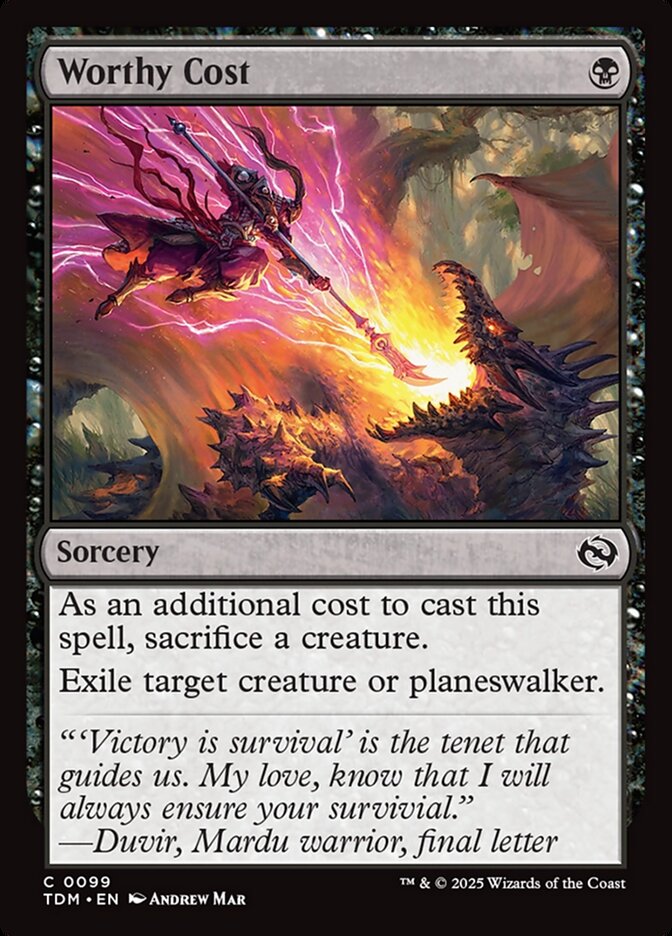 Worthy Cost 99 (Tarkir: Dragonstorm)  | Good Games Adelaide SA