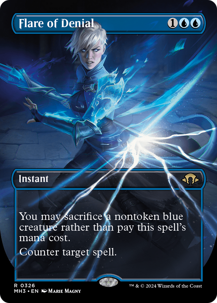 Flare of Denial (Borderless) [Modern Horizons 3] | Good Games Adelaide SA