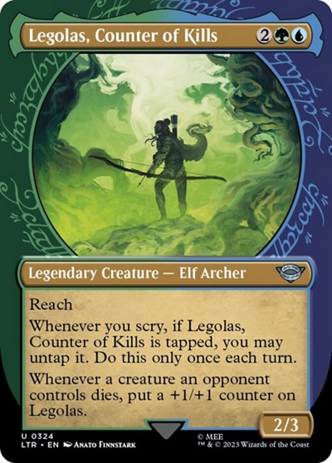 Legolas, Counter of Kills (Showcase Ring Frame) (Borderless) [The Lord of the Rings: Tales of Middle-Earth] | Good Games Adelaide SA