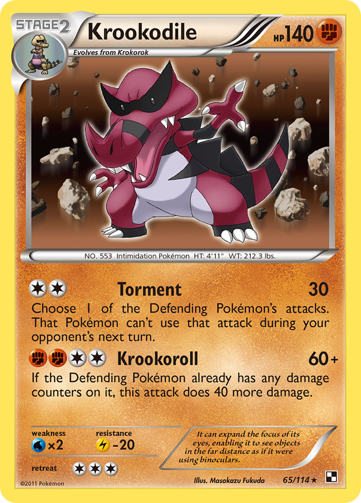 Krookodile (65/114) [Black & White: Base Set] | Good Games Adelaide SA