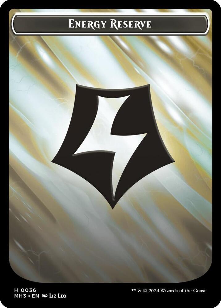 Energy Reserve Ripple Foil Servo Double Sided Token 36 // 33 (Modern Horizons 3)  - Foil | Good Games Adelaide SA