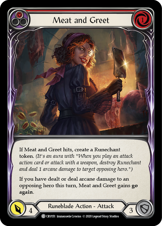 Meat and Greet (Red) [CRU151] 1st Edition Normal | Good Games Adelaide SA