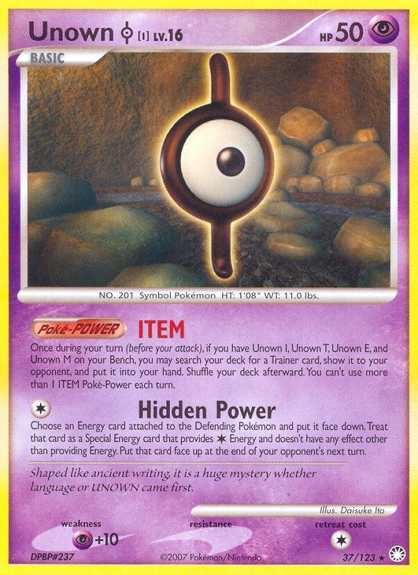 Unown I (37/123) [Diamond & Pearl: Mysterious Treasures] | Good Games Adelaide SA