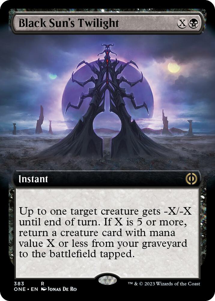 Black Sun's Twilight 383 (Phyrexia: All Will Be One)  - Extended Art | Good Games Adelaide SA
