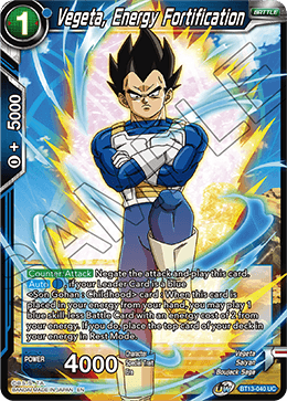Vegeta, Energy Fortification (Uncommon) [BT13-040] | Good Games Adelaide SA