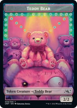 Teddy Bear Balloon Double sided Token  (Unfinity)  - Foil | Good Games Adelaide SA