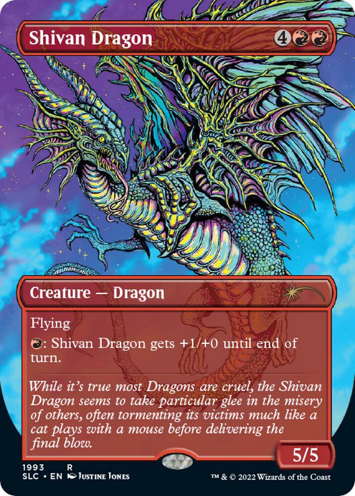 Shivan Dragon 1993 (Secret Lair: 30th Anniversary Countdown Kit)  - Borderless Foil | Good Games Adelaide SA