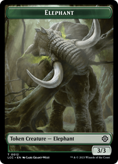 Elephant // Dinosaur (0010) Double-Sided Token [The Lost Caverns of Ixalan Commander Tokens] | Good Games Adelaide SA