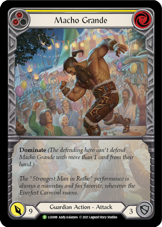 Macho Grande (Yellow) [LGS088] (Promo)  Rainbow Foil | Good Games Adelaide SA