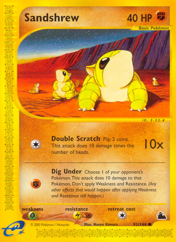 Sandshrew (92/144) [Skyridge] | Good Games Adelaide SA