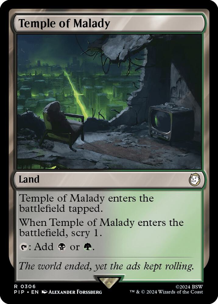 Temple of Malady 306 (Universes Beyond: Fallout)  - Foil | Good Games Adelaide SA