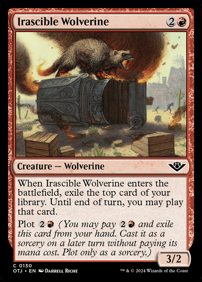 Irascible Wolverine 130/286 (Outlaws of Thunder Junction)  | Good Games Adelaide SA