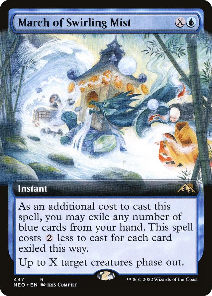 March of Swirling Mist 447 (Kamigawa: Neon Dynasty)  - Extended Art | Good Games Adelaide SA