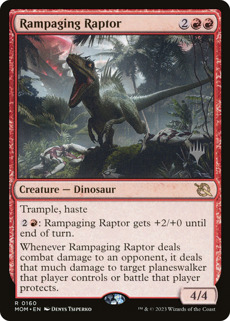 Rampaging Raptor (Promo Pack) [March of the Machine Promos] | Good Games Adelaide SA