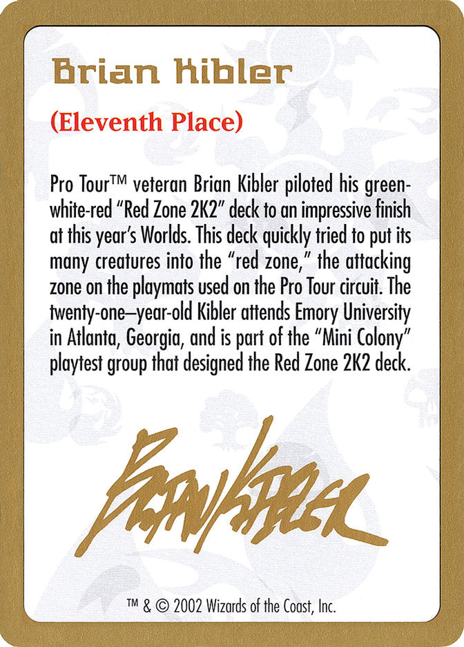 Brian Kibler Bio [World Championship Decks 2002] | Good Games Adelaide SA