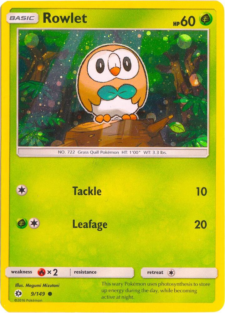 Rowlet 009/149 (Miscellaneous Cards & Products)  - Cosmo Holofoil | Good Games Adelaide SA