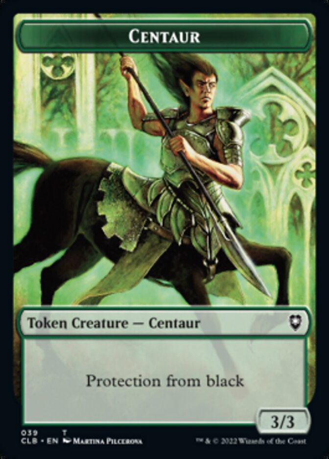 Horror // Centaur Double-sided Token [Commander Legends: Battle for Baldur's Gate Tokens] | Good Games Adelaide SA
