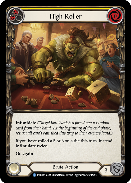 High Roller (Yellow) [EVR006] (Everfest)  1st Edition Rainbow Foil | Good Games Adelaide SA