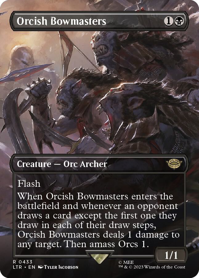 Orcish Bowmasters 433 (Universes Beyond: The Lord of the Rings: Tales of Middle-earth)  - Borderless Foil | Good Games Adelaide SA