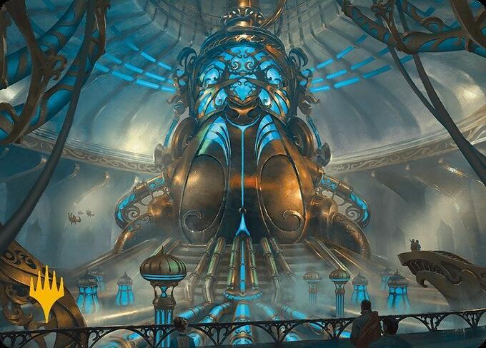 Aether Refinery Art Card Gold Stamped Planeswalker Symbol 30 (Art Series: Modern Horizons 3)  | Good Games Adelaide SA