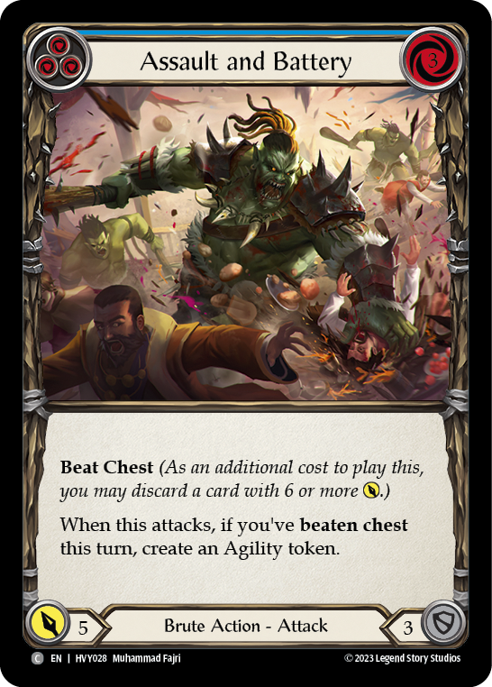 Assault and Battery (Blue) [HVY028] (Heavy Hitters) | Good Games Adelaide SA