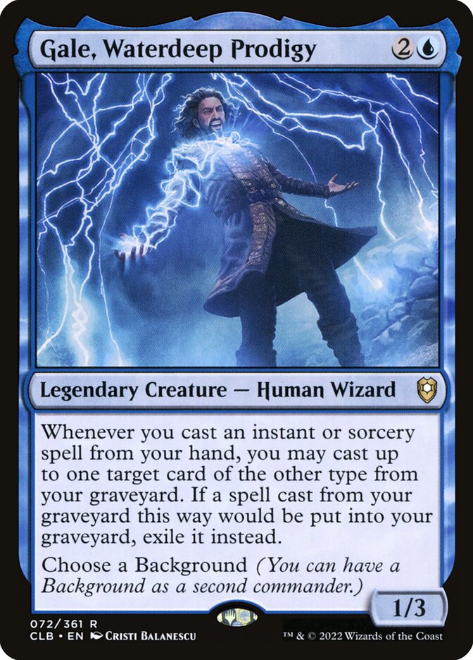 Gale, Waterdeep Prodigy 72 (Commander Legends: Battle for Baldur's Gate)  - Foil | Good Games Adelaide SA