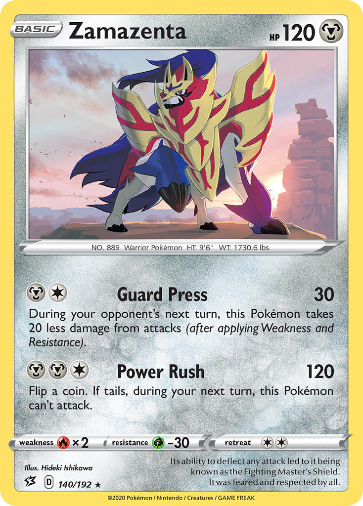 Zamazenta (140/192) (Cracked Ice Holo) (Theme Deck Exclusive) [Sword & Shield: Rebel Clash] | Good Games Adelaide SA