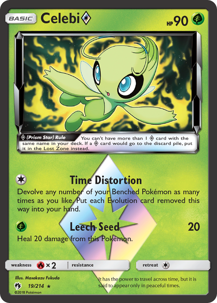 Celebi (19/214) (Prism Star) [Sun & Moon: Lost Thunder] | Good Games Adelaide SA