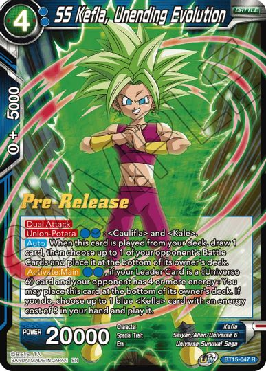 SS Kefla, Unending Evolution (BT15-047) [Saiyan Showdown Prerelease Promos] | Good Games Adelaide SA