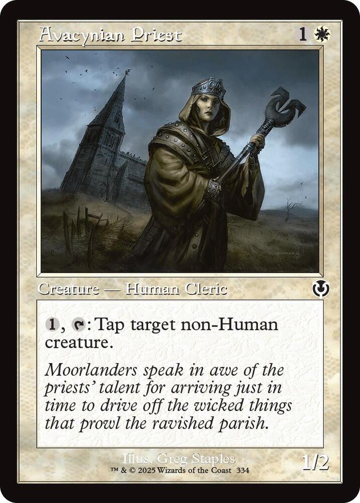 Avacynian Priest Retro Frame 334 (Innistrad Remastered)  - Retro Foil | Good Games Adelaide SA