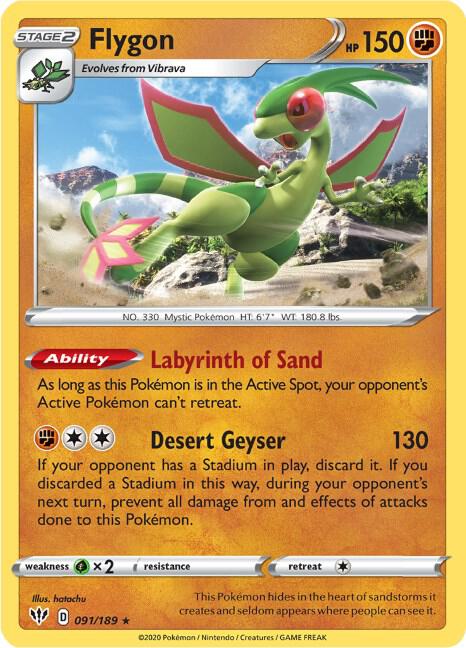 Flygon 091/189 (SWSH03: Darkness Ablaze)  | Good Games Adelaide SA