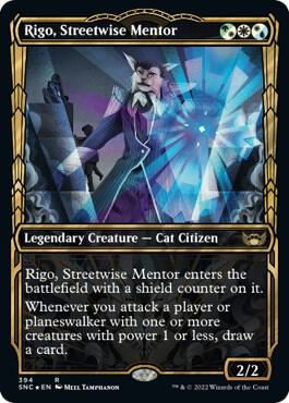 Rigo Streetwise Mentor Gilded Foil 394 (Streets of New Capenna)  - Foil | Good Games Adelaide SA