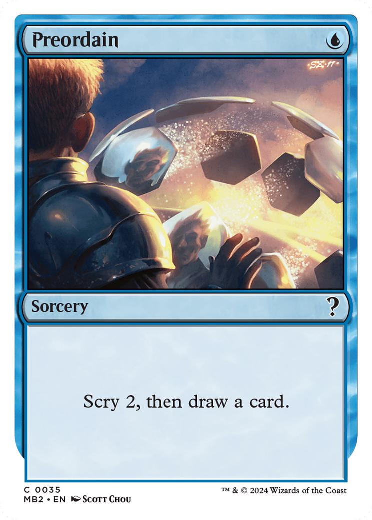 Preordain (White Border) [Mystery Booster 2] | Good Games Adelaide SA
