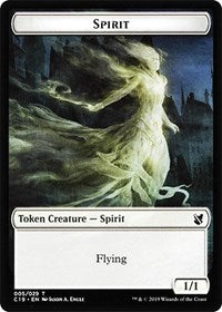 Spirit // Human Double-sided Token [Commander 2019 Tokens] | Good Games Adelaide SA