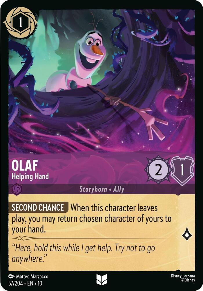 Olaf Helping Hand 57/204 (Whispers in the Well)  | Good Games Adelaide SA