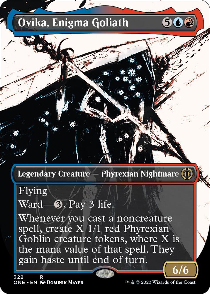 Ovika, Enigma Goliath 322 (Phyrexia: All Will Be One)  - Borderless Foil | Good Games Adelaide SA