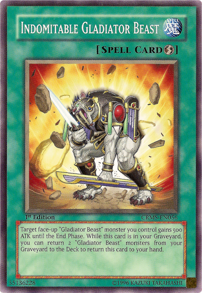 Indomitable Gladiator Beast [CRMS-EN056] Common | Good Games Adelaide SA