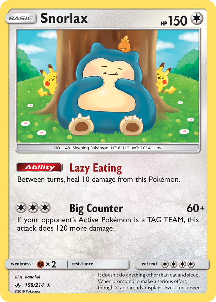 Snorlax (158/214) [Sun & Moon: Unbroken Bonds] | Good Games Adelaide SA