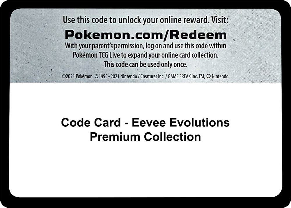 Code Card Eevee Evolutions Premium Collection  (Miscellaneous Cards & Products)  | Good Games Adelaide SA