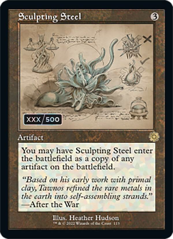 Sculpting Steel Schematic Serial Numbered 113 (The Brothers' War: Retro Frame Artifacts)  - Foil | Good Games Adelaide SA