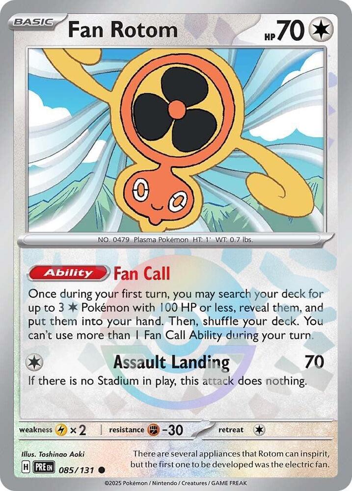 Fan Rotom (085/131) (Poke Ball Pattern) [Scarlet & Violet: Prismatic Evolutions] | Good Games Adelaide SA