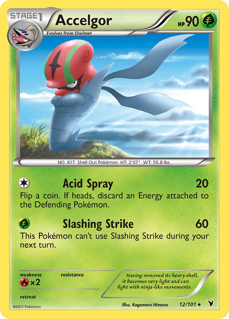 Accelgor (12/101) (Cracked Ice Holo) (Theme Deck Exclusive) [Black & White: Noble Victories] | Good Games Adelaide SA