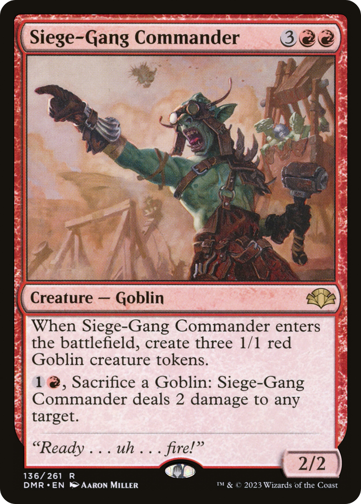 Siege-Gang Commander [Dominaria Remastered] | Good Games Adelaide SA